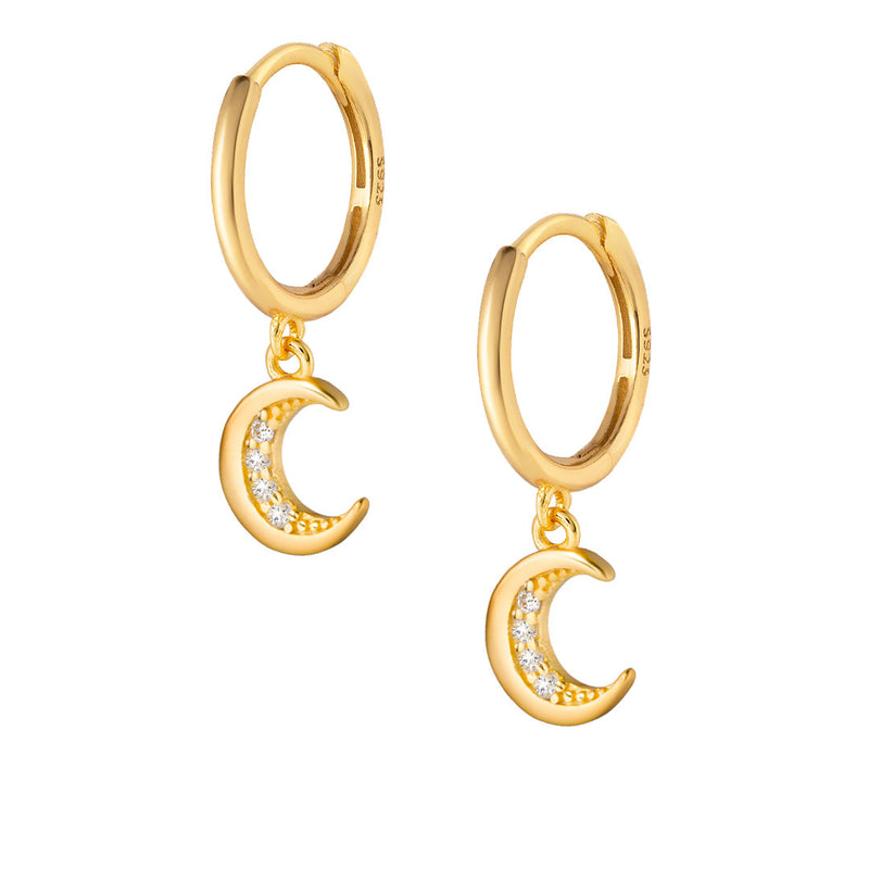 Eclipse Hoop Earrings - Gold