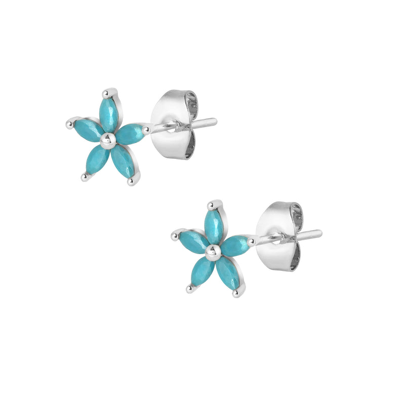 Cecilia Stud Earrings - Silver