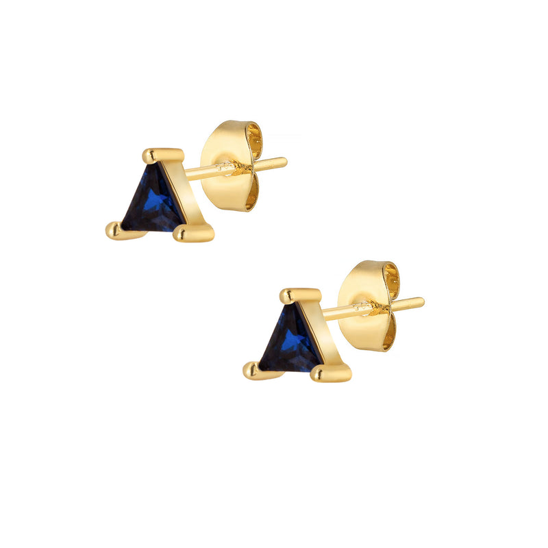 Indigo Stud Earrings - Gold