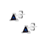Indigo Stud Earrings - Silver