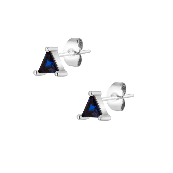 Indigo Stud Earrings - Silver