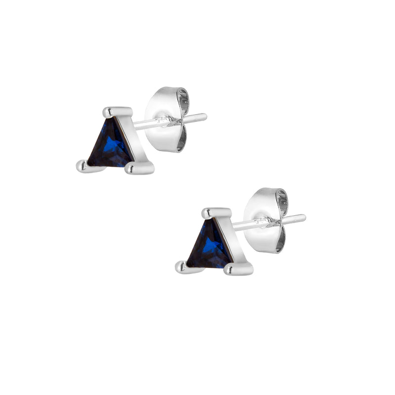 Indigo Stud Earrings - Silver