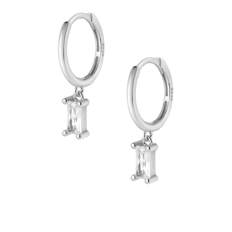 Athena Hoop Earrings - Silver