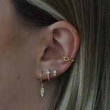Float Hoop Earrings - Gold
