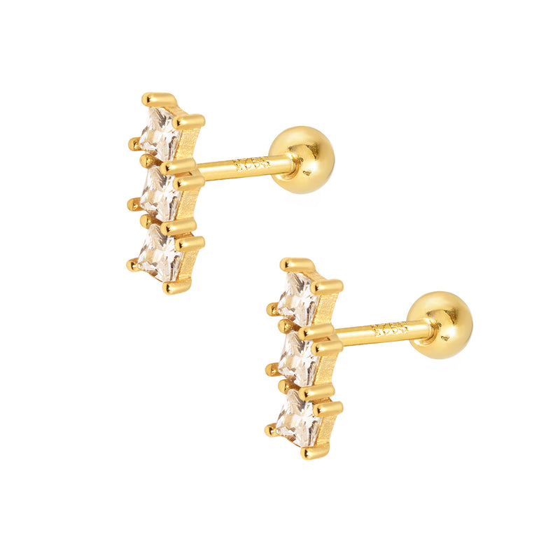 Freya Stud Earrings - Gold