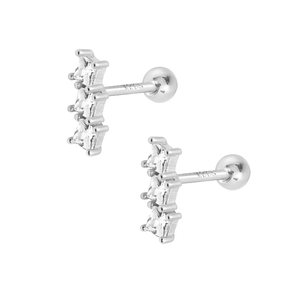 Freya Stud Earrings - Silver