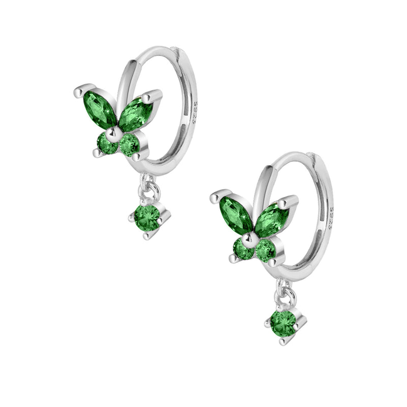 Grace Hoop Earrings - Silver
