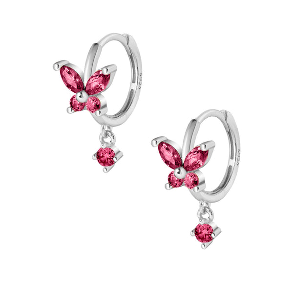 Zoe Hoop Earrings - Silver