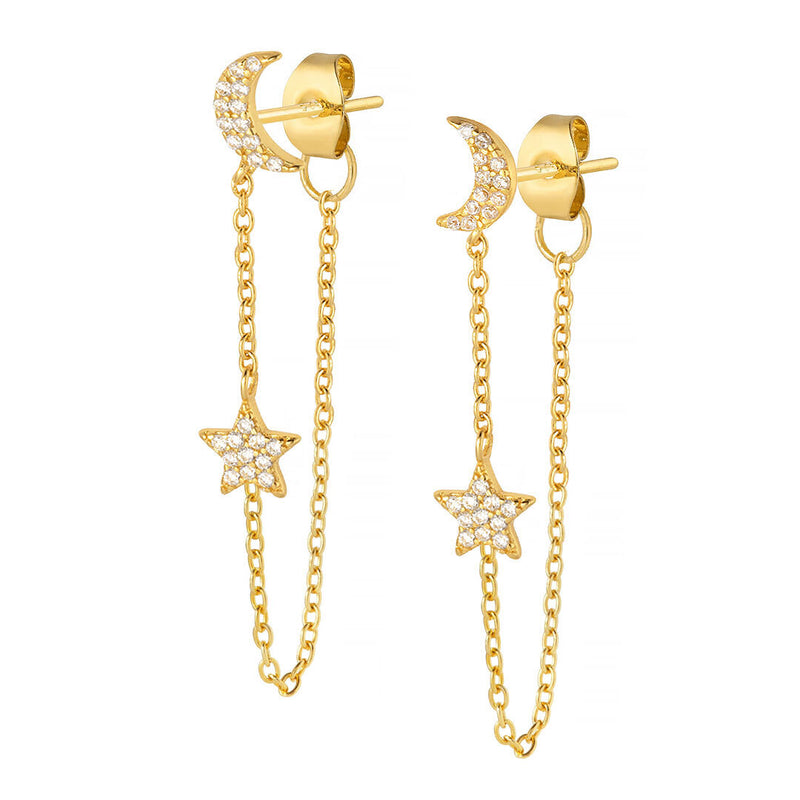 Plush Stud Earrings - Gold