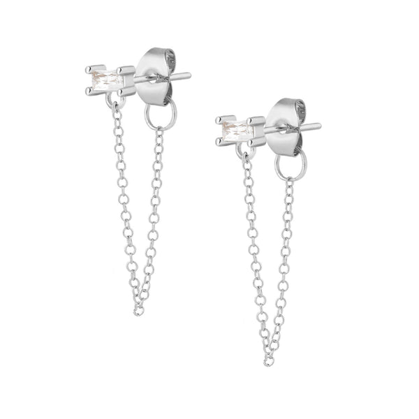 Delilah Stud Earrings - Silver