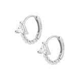 Emma Hoop Earrings - Silver