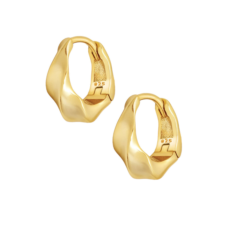 Daisy Hoop Earrings - Gold