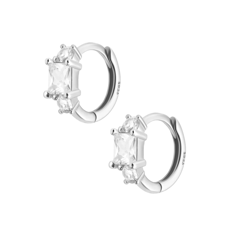 Aubrey Hoop Earrings - Silver