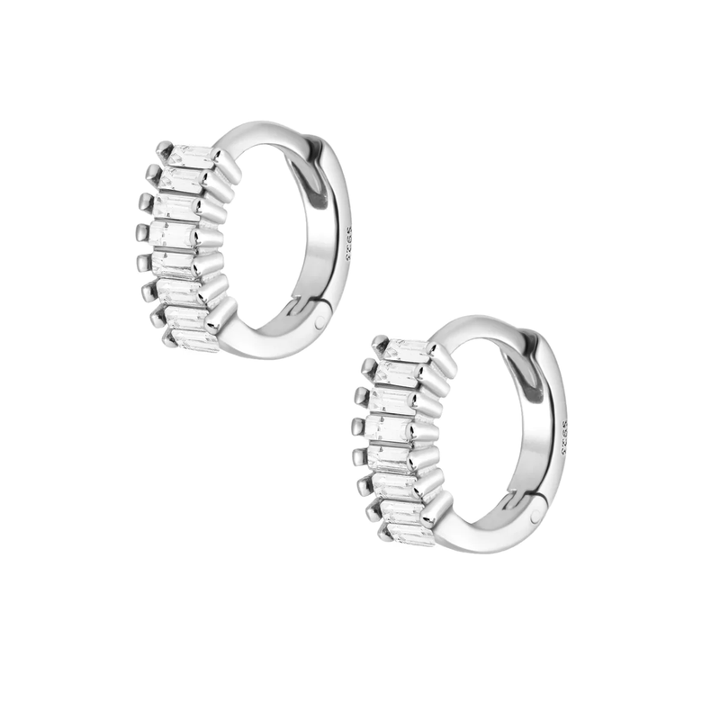 Aretha Hoop Earrings - Silver