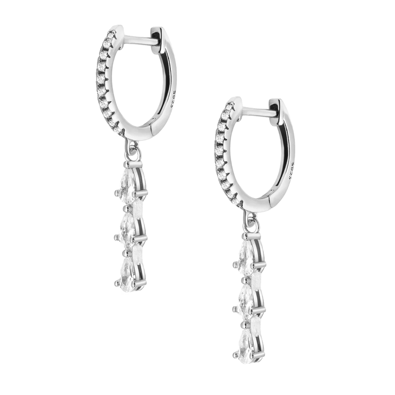 Lissome Hoop Earrings - Silver