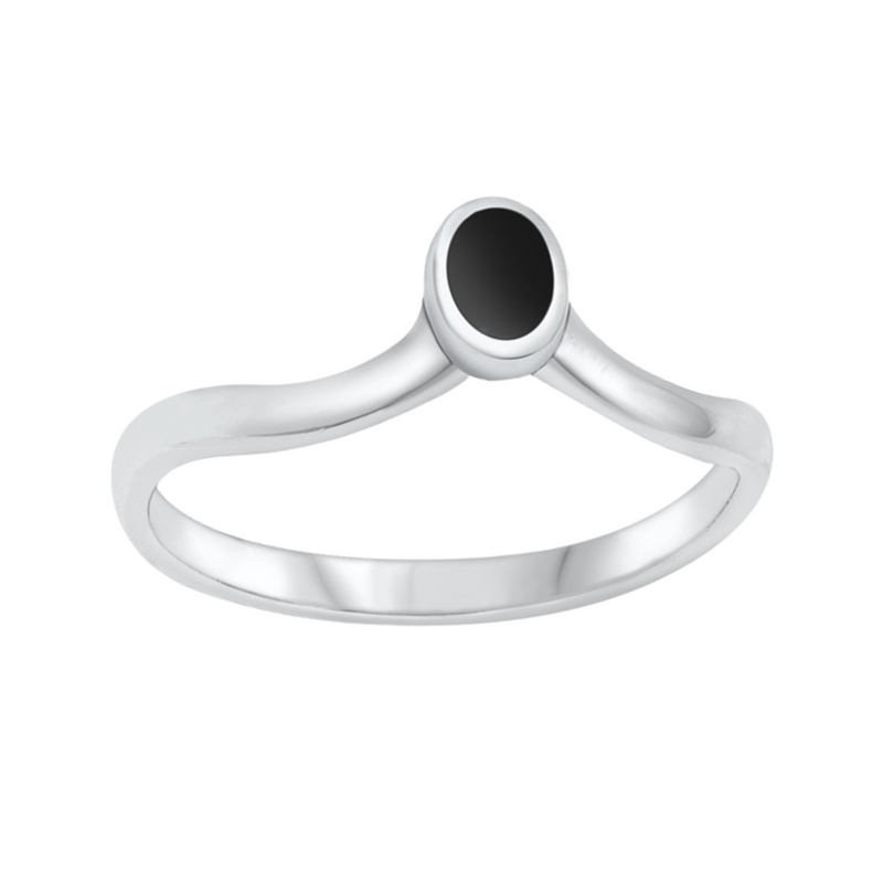 Talia Black Agate Ring