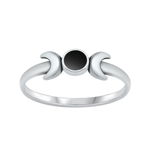 Gina Black Agate Ring