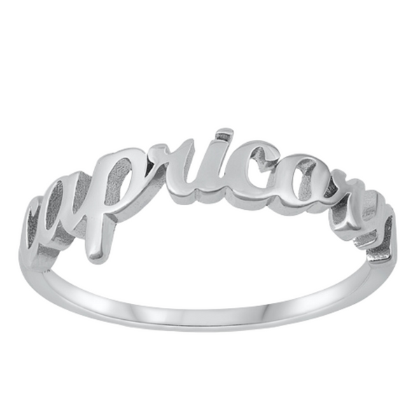 Written Capricorn Ring