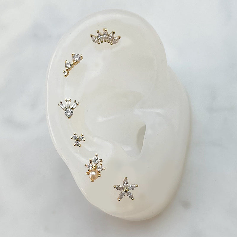 Carmen Stud Earrings - Gold