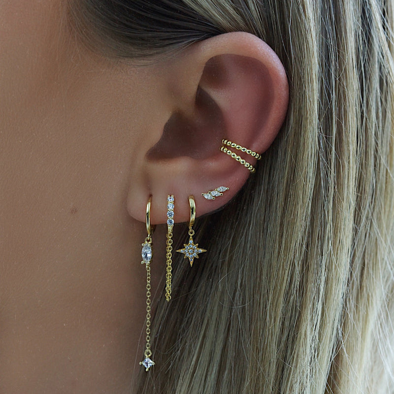 Evangeline Hoop Earrings - Gold