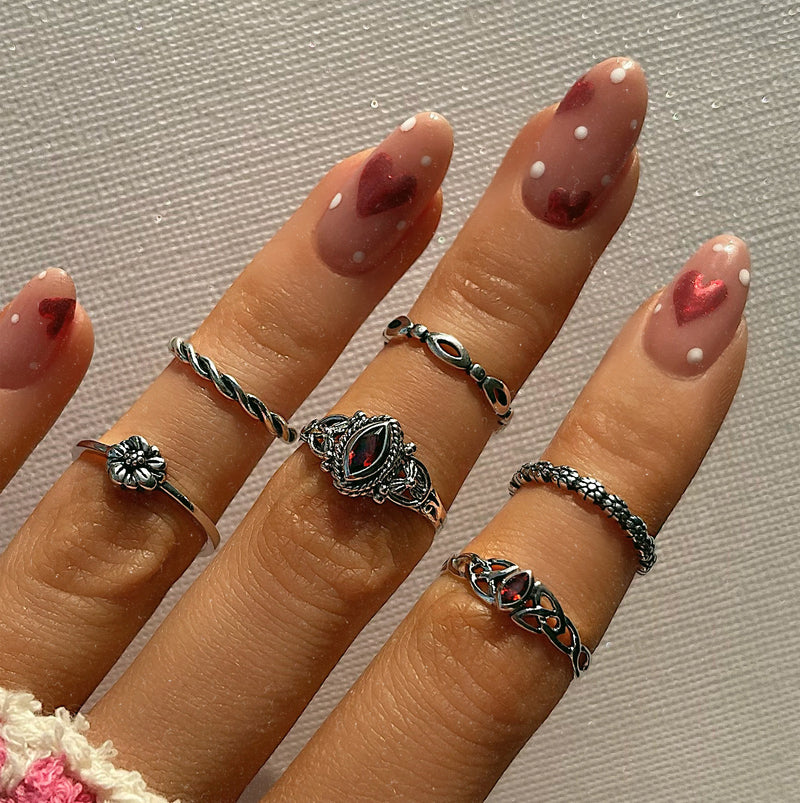 Crimson Garnet Ring