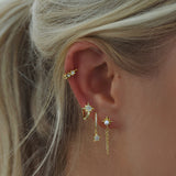 Lorna Star Hoop Earrings - Gold