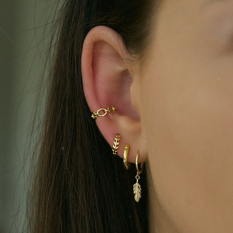 Divine Hoop Earrings - Gold