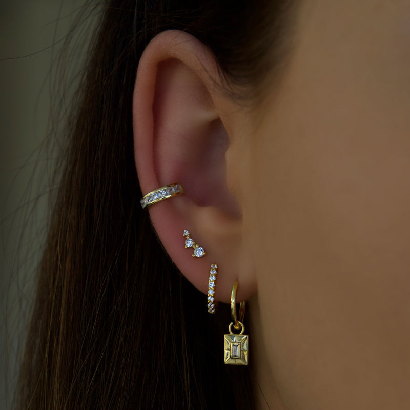 Saskia Stud Earrings - Gold