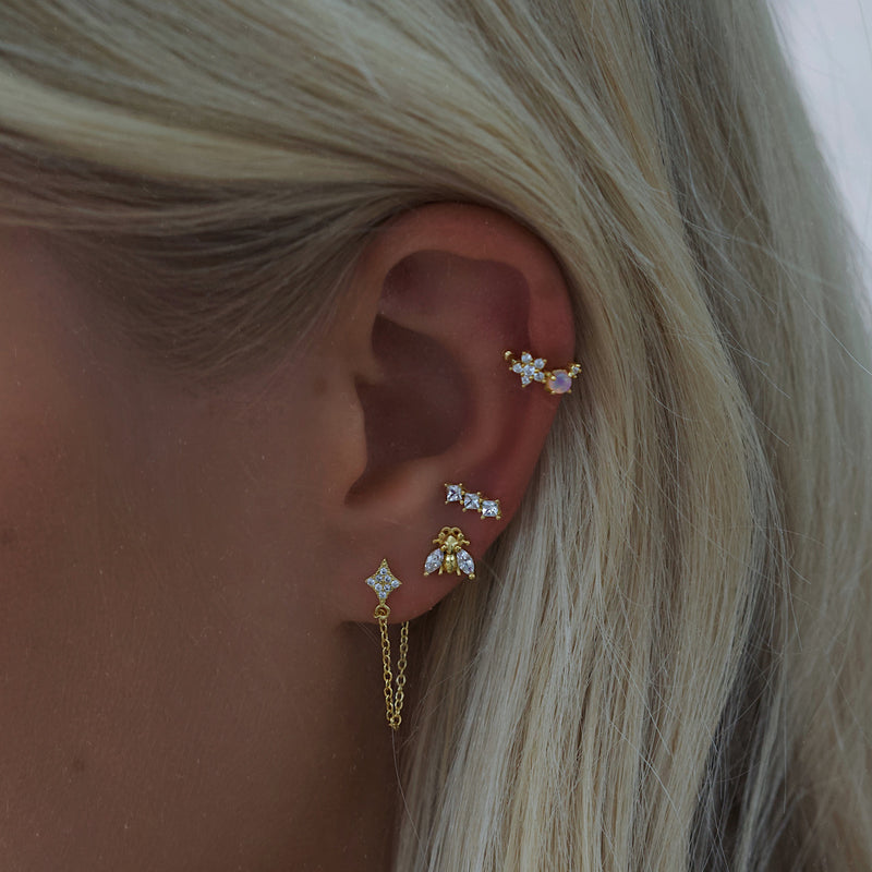 Freya Stud Earrings - Gold