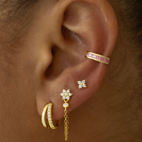 Sandy Hoop Earrings - Gold
