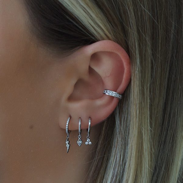 Samara Hoop Earrings - Silver