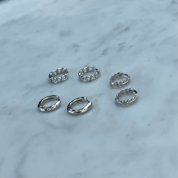 Fawn Hoop Earrings - Silver