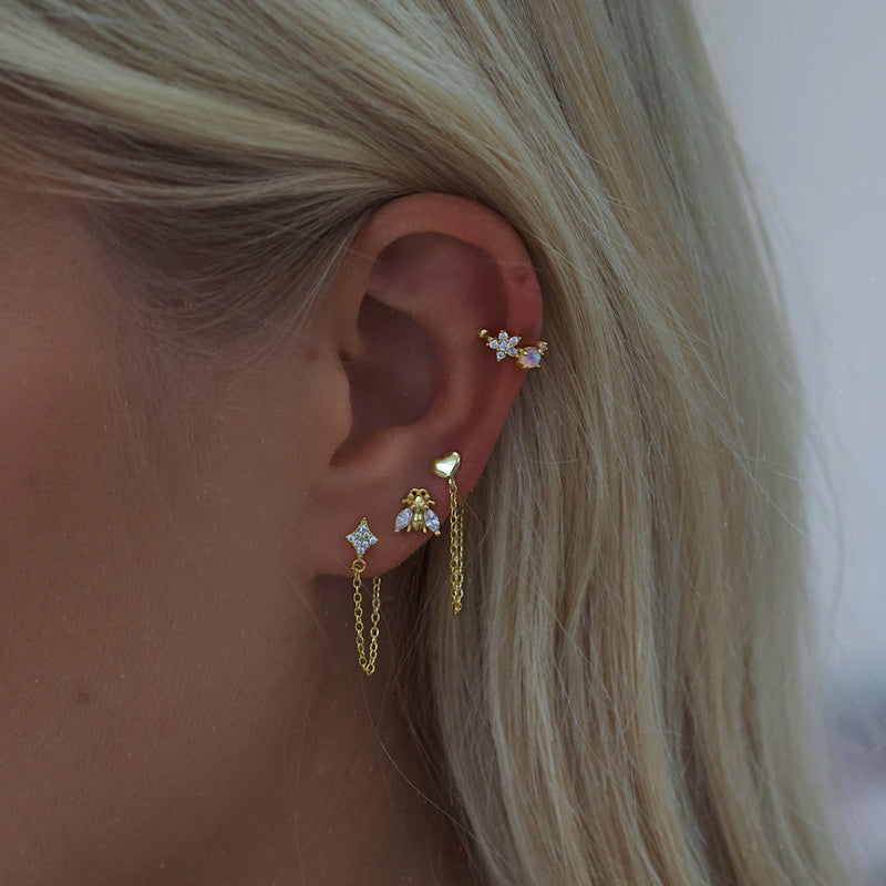 Amore Stud Earrings - Gold