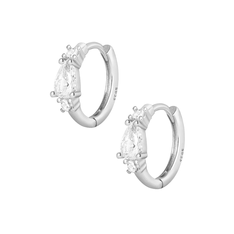 Sadie Hoop Earrings - Silver