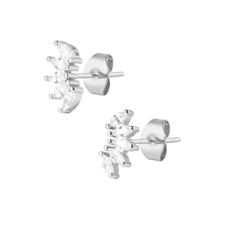 Farrah Stud Earrings - Silver